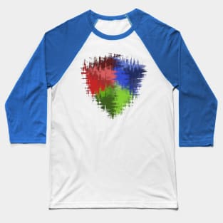 Abstract RGB Shape Baseball T-Shirt